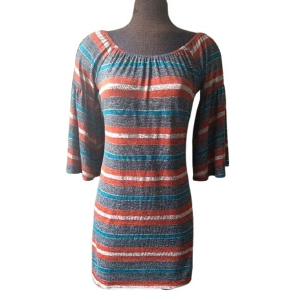 Emma Rose Stripe  Bell Sleeve Dress size Small - Picture 1 of 10